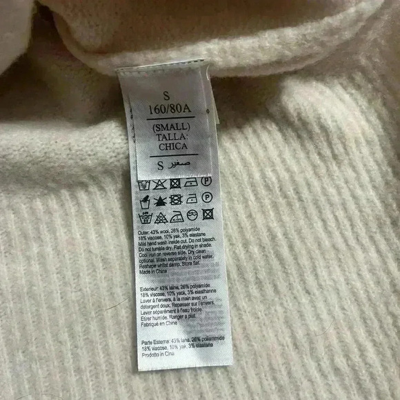 ALLSAINTS cream cowl neck sweater small - Picture 3 of 6